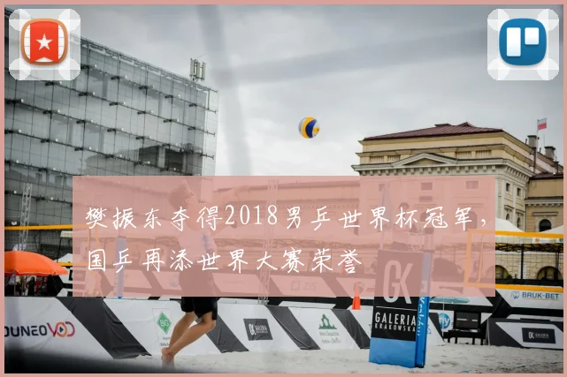 樊振东夺得2018男乒世界杯冠军,国乒再添世界大赛荣誉